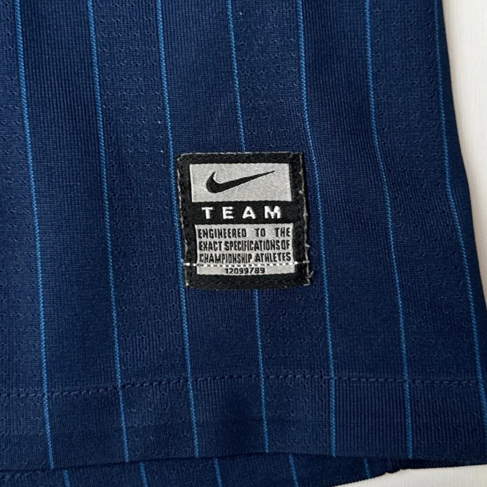 Nike Arsenal FC 2009-2010 Away Jersey Navy Blue Pinstripe XL Fly Emirates - Picture 7 of 11